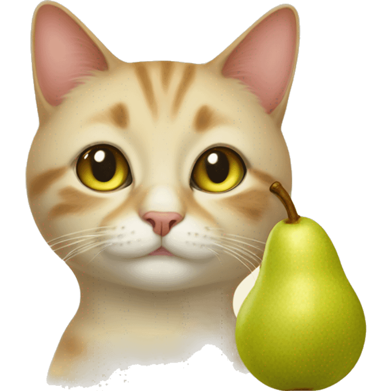 pear cat emoji