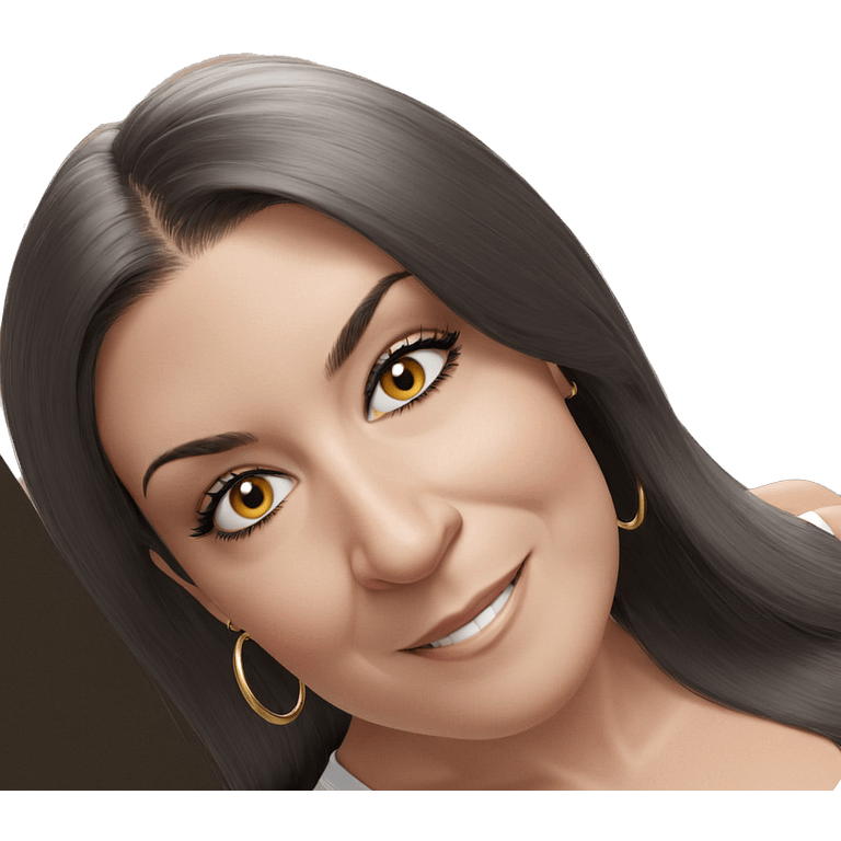 smiling girl with hoop earrings emoji