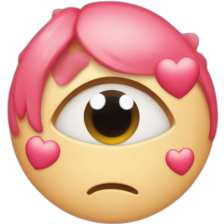 Un mono con ojos de corazones  emoji