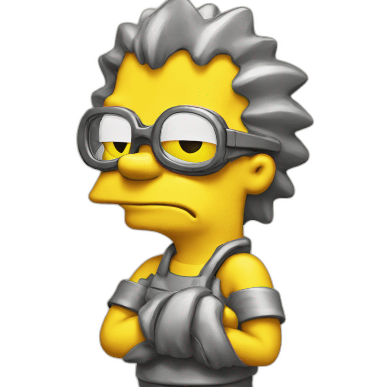 Bart simpson doing graphiti emoji