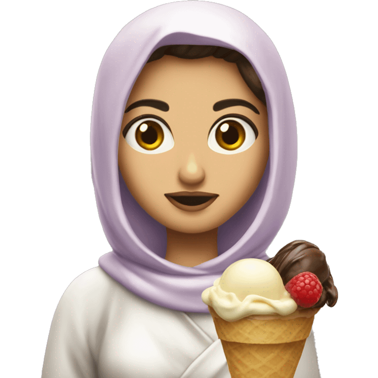 fatima che mangia gelato amarena emoji