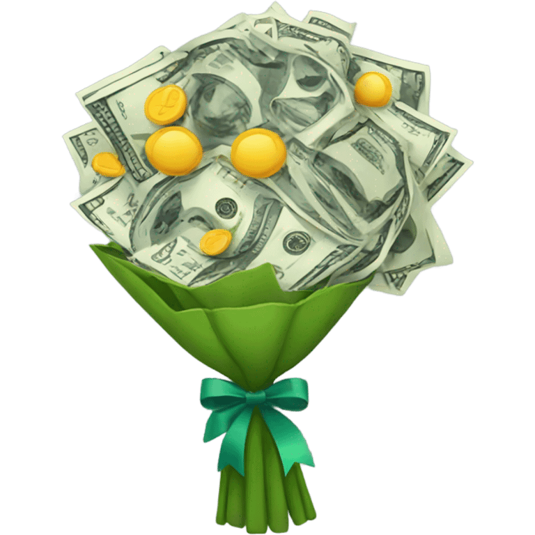 Money bouquet emoji