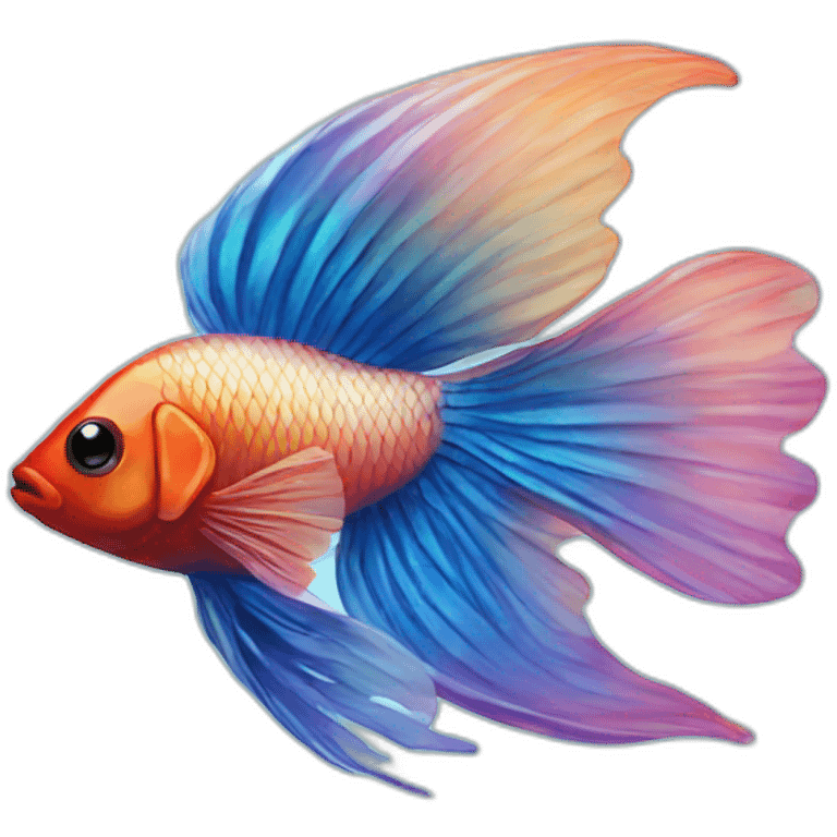 beta fish with angel wings emoji