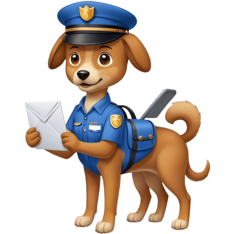 Dog mail carrier emoji