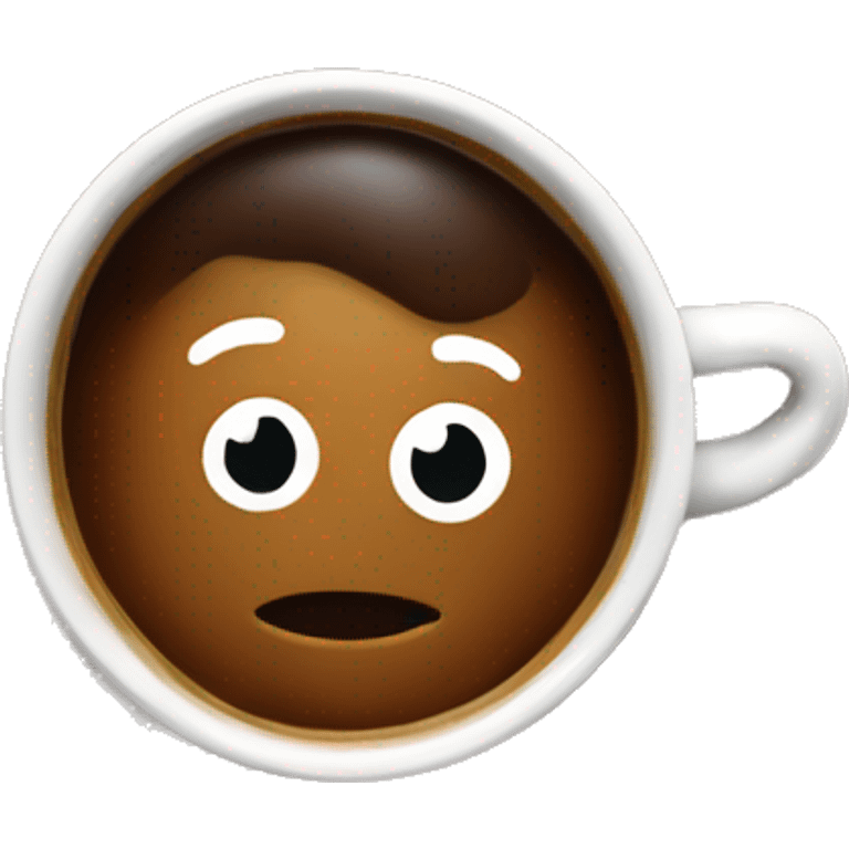 person swimming in a mug of coffee  emoji