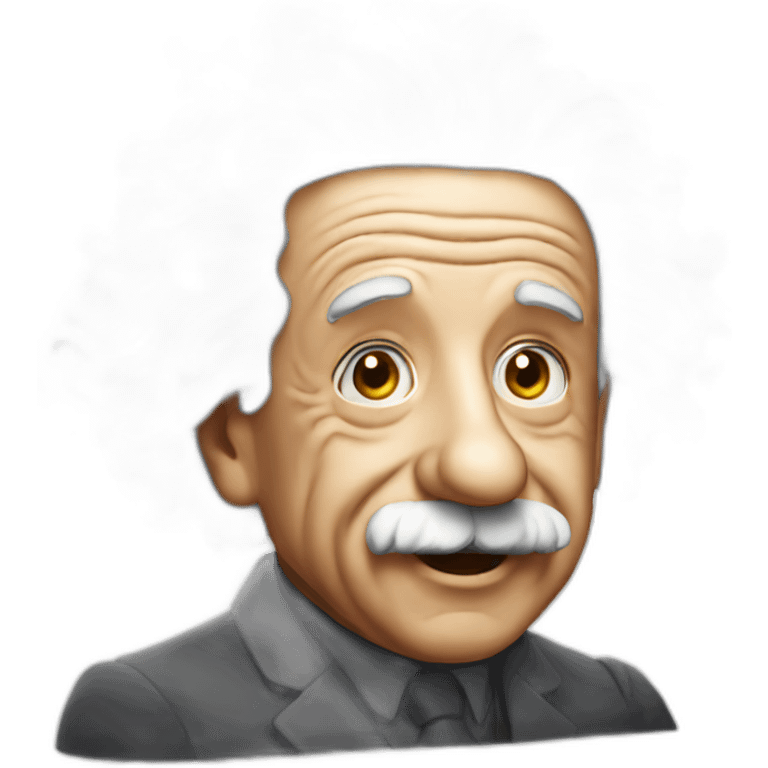 einstein with a bang emoji