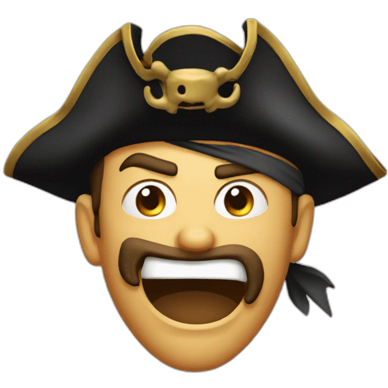 pirate crazy face emoji