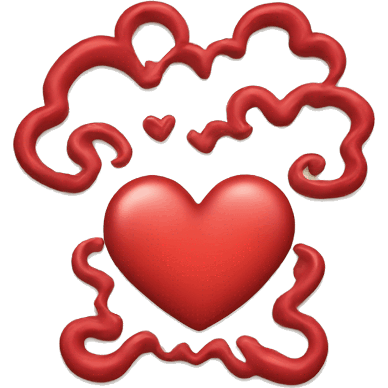 Red heart shape seal  emoji