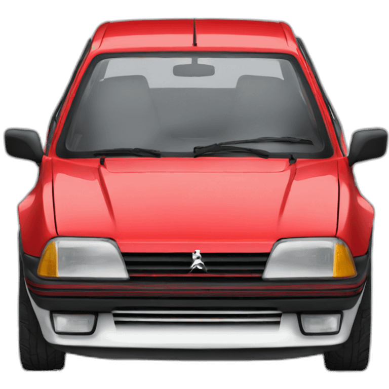 peugeot 205 red car back emoji