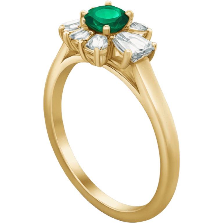 Emerald engagement ring emoji