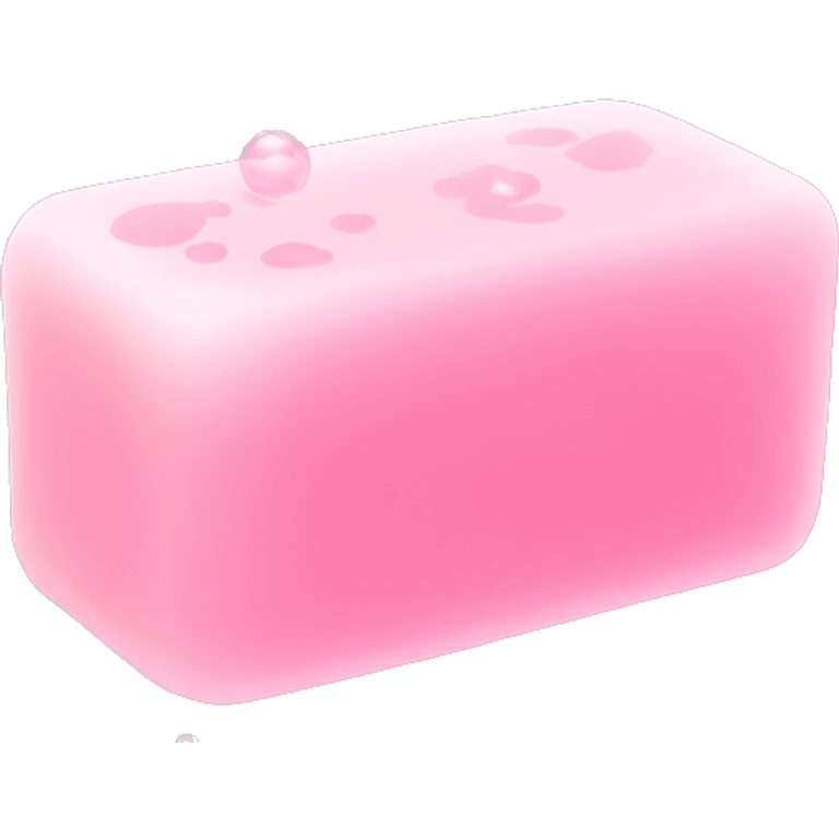 Soft Pink soap bar and bubbles emoji