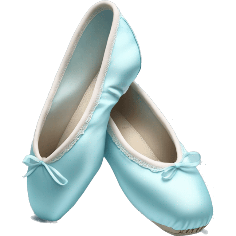 pastel blue ballet pointe shoes emoji