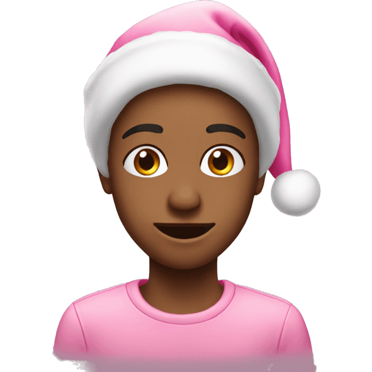 Pink Christmas emoji