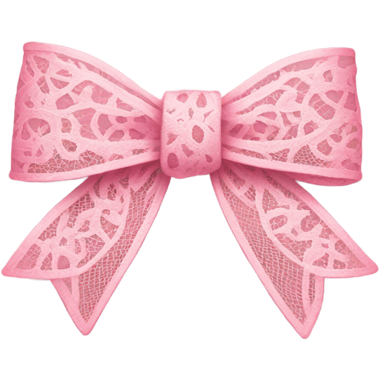 Pink lace bow emoji