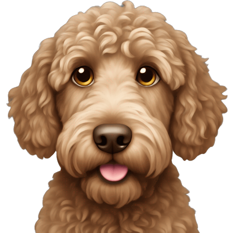 Brown labradoodle  emoji