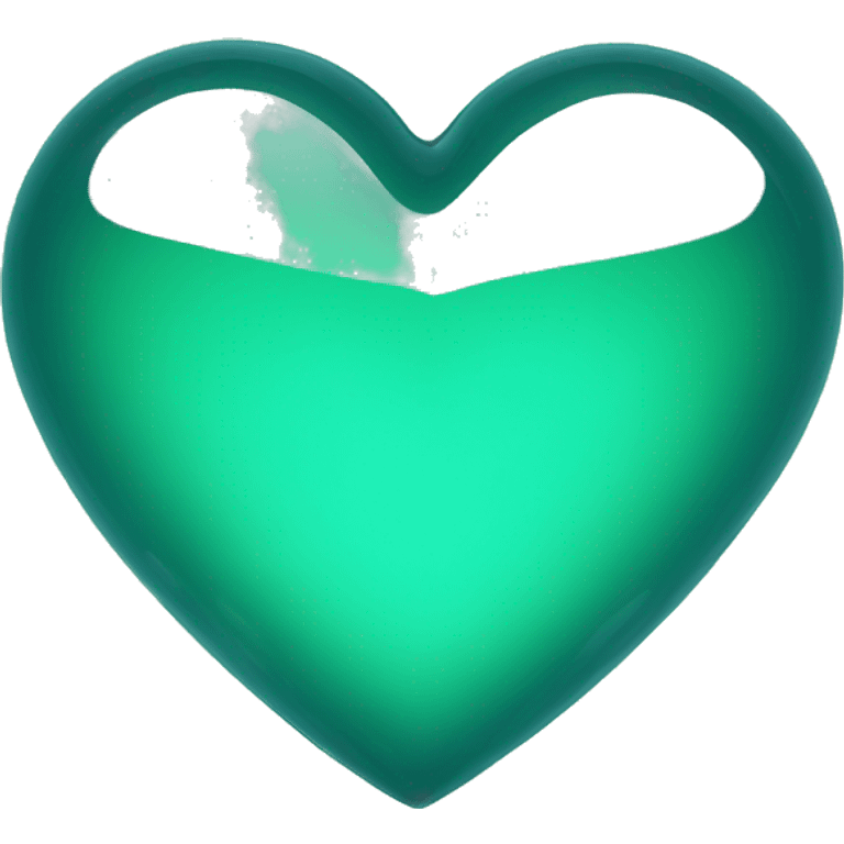 Teal and green glass heart  emoji