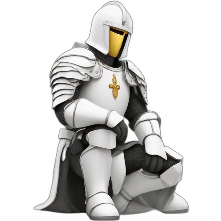 white knight kneeling emoji