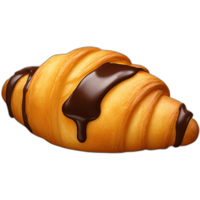 Croissant with chocolate  emoji