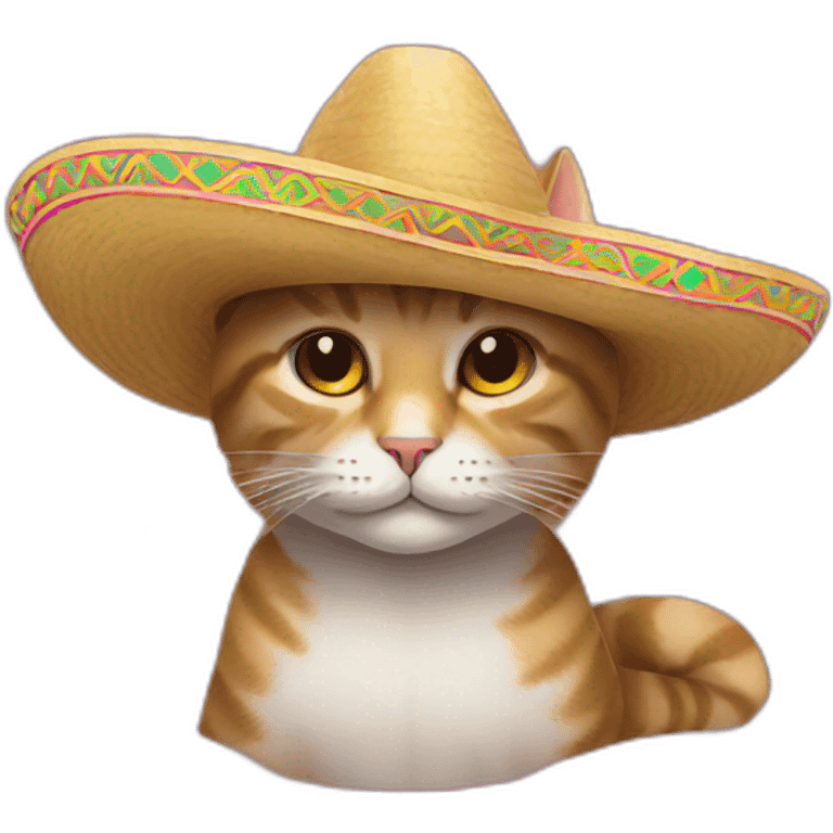 Cat with sombrero emoji