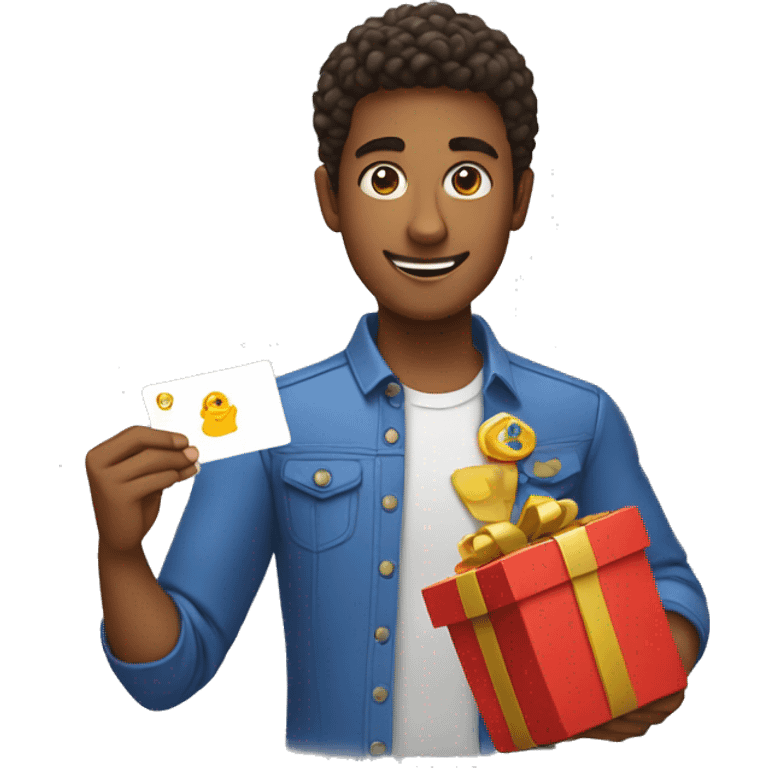 jeet holding google gift card emoji