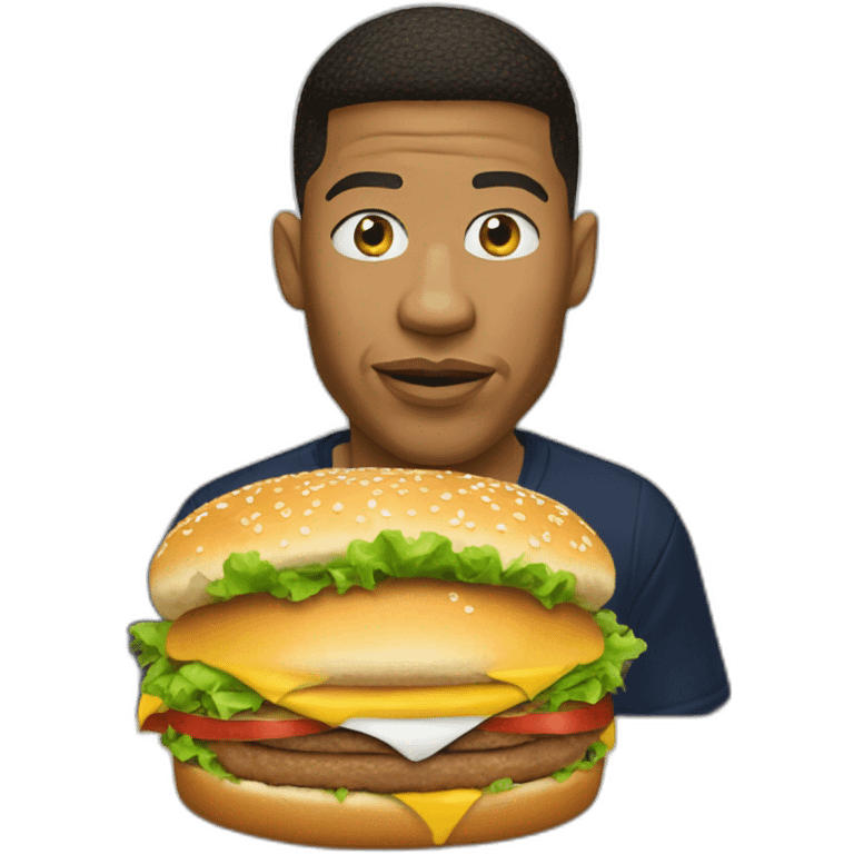 Mbappé mange Burger emoji