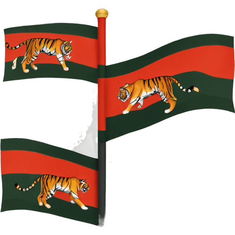 A red flag with a tigers face : tamil eelam flag emoji