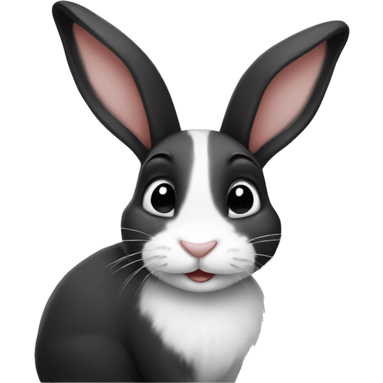 Black and white bunny emoji