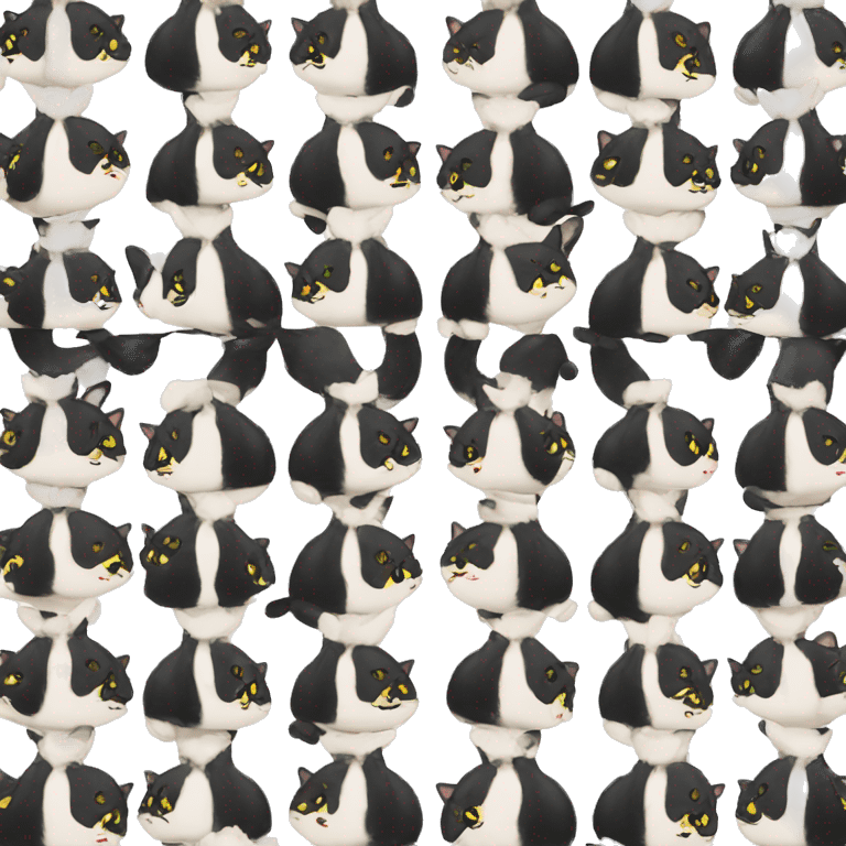 20 tuxedo kittens emoji