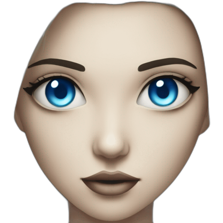 cyberpunk blue eyes girl emoji