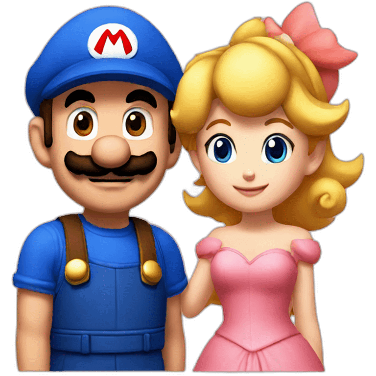 Mario and Peach emoji