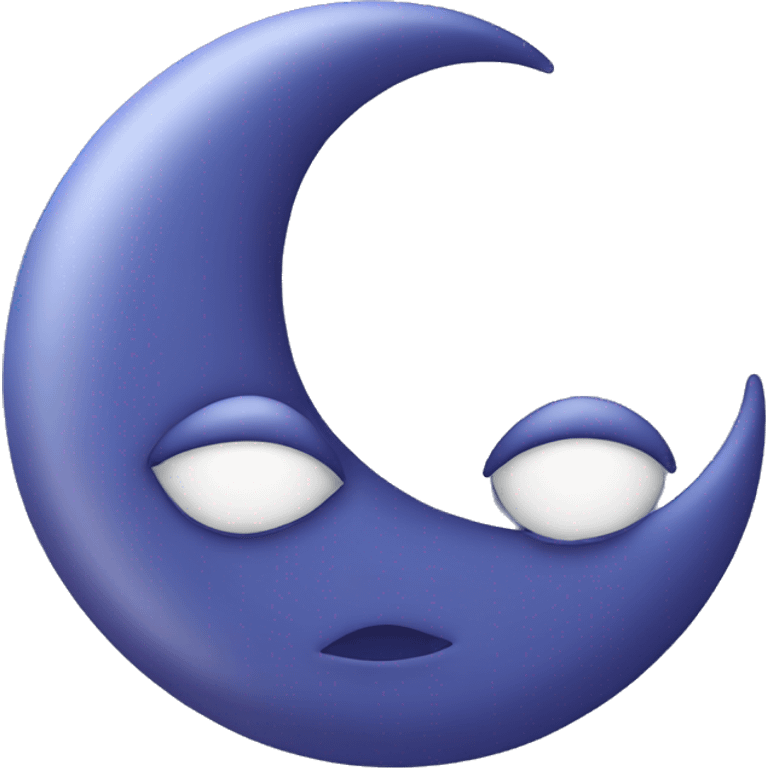 crescent moon with face emoji