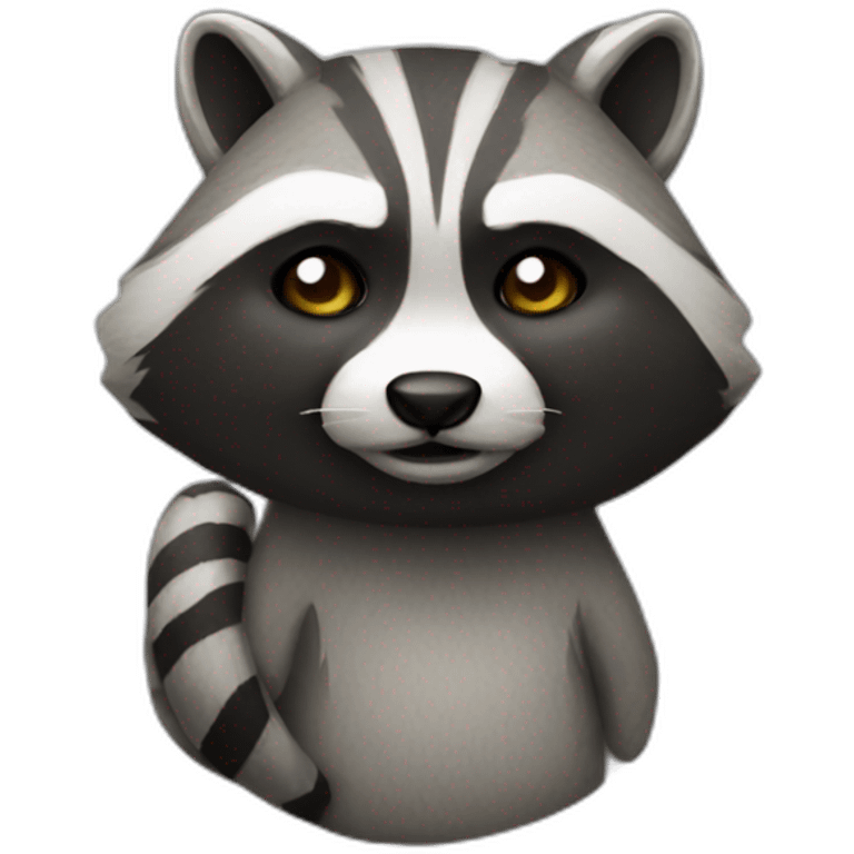 Racoon stone emoji