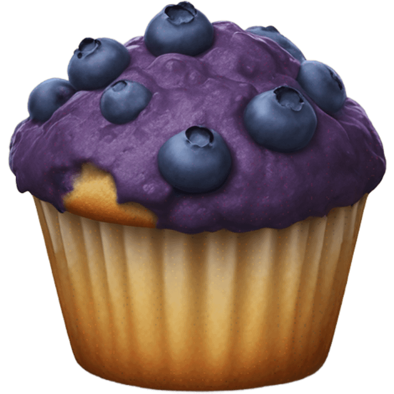 Blueberry lemon muffin emoji