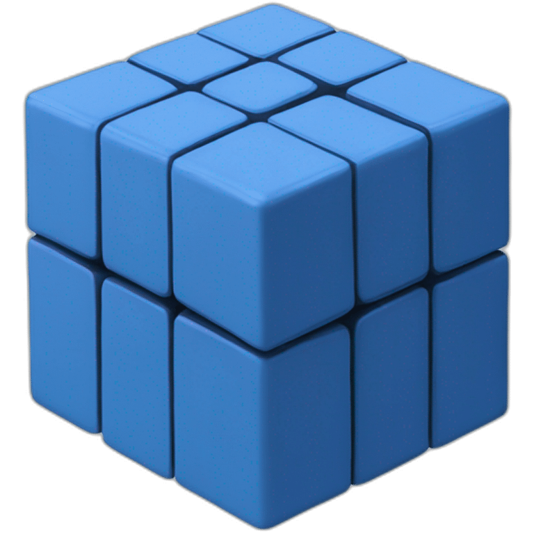 blue rubik cube emoji