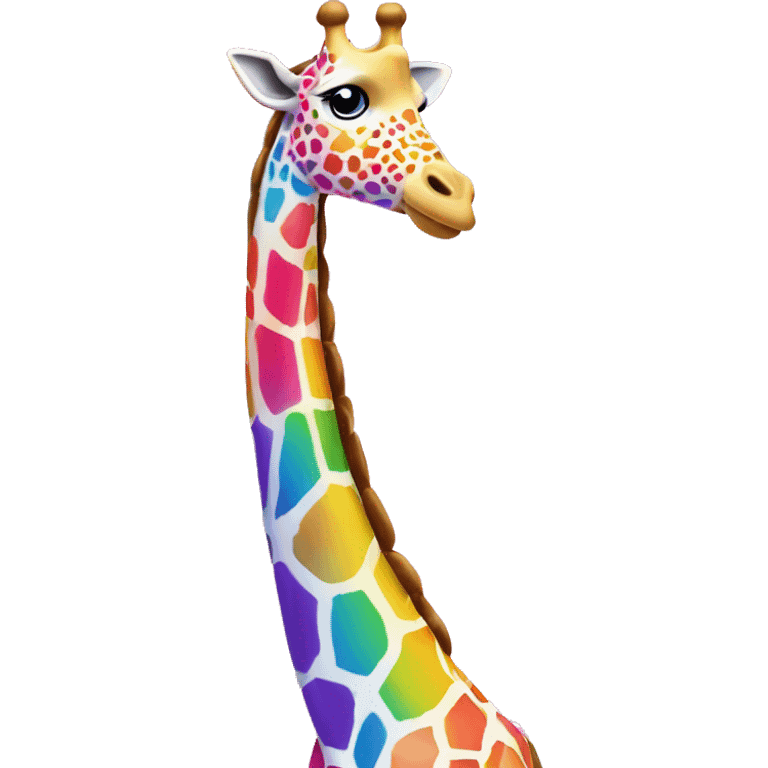 lisa frank rainbow giraffe emoji