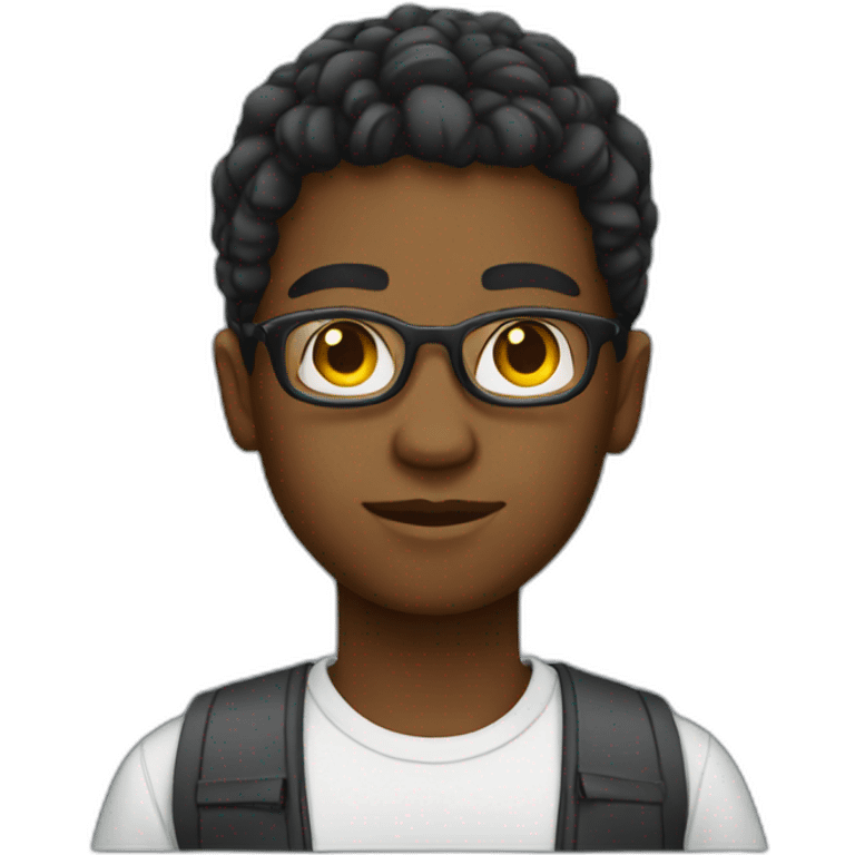 Black teenage a programmer emoji