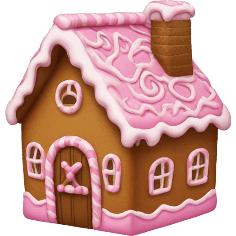 Pink Ginger bread house emoji