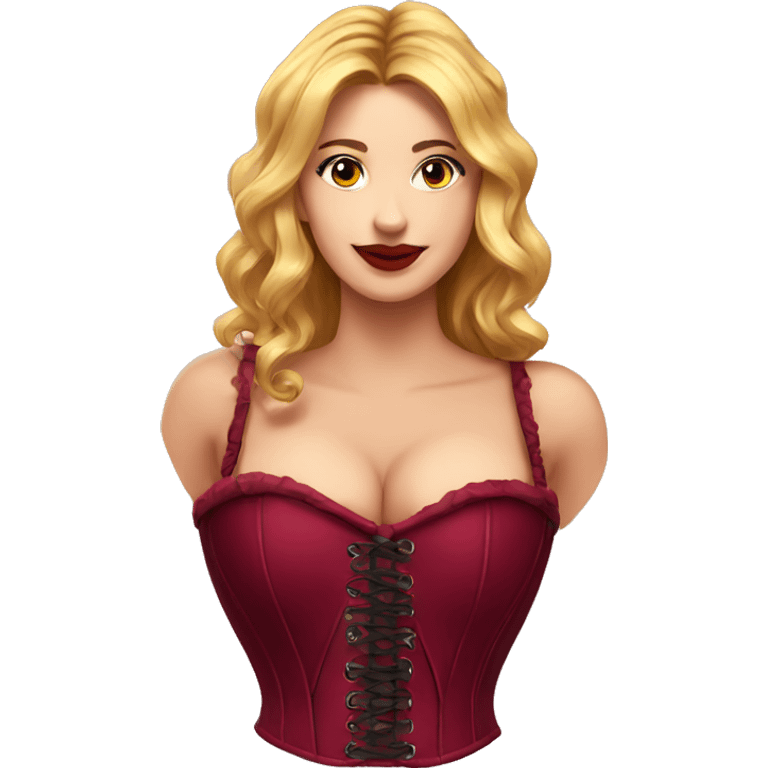 Wine red corset emoji