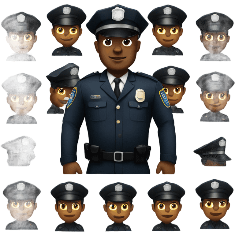 Black police officer emoji