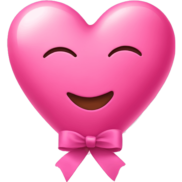 Pink heart with ribbo emoji