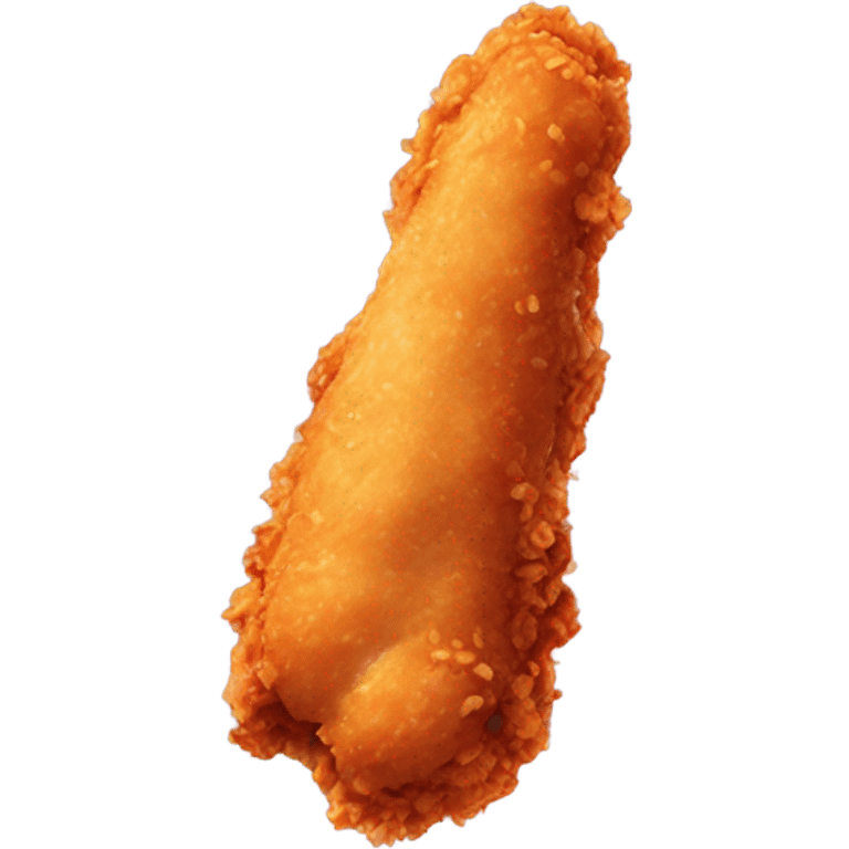 raising cane's chicken finger dipped into spicy sauce emoji