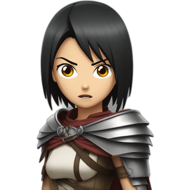 angry mikasa emoji