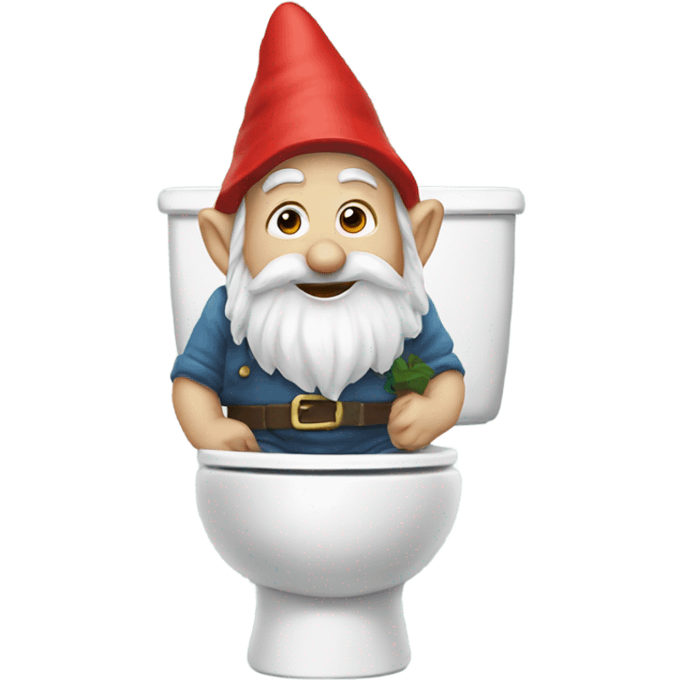 Gnome on a toilet emoji