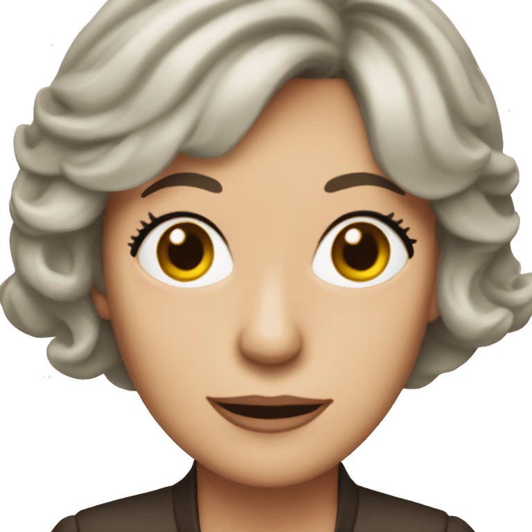  Christina Pickles with brown hair from friends tv series emoji