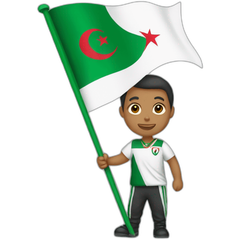 Man carrying the flag of Algeria emoji