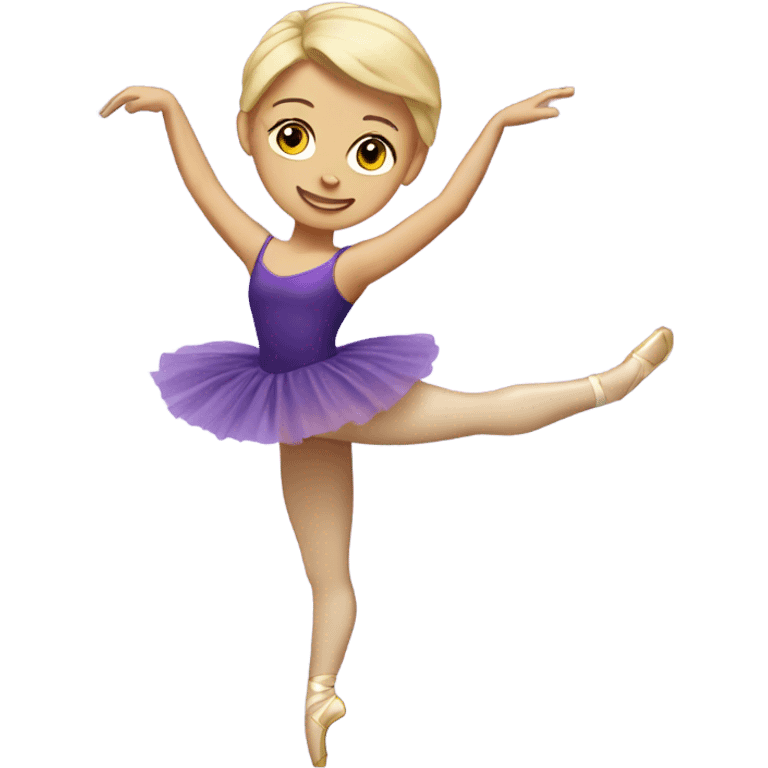 blonde ballet dances with purple tutu  emoji