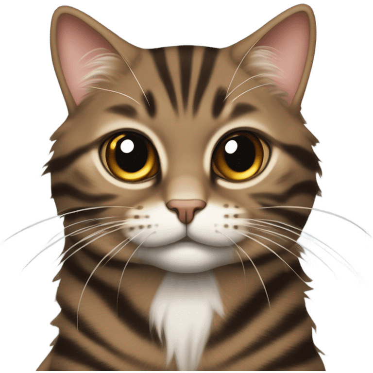 brown tabby cat smoking emoji