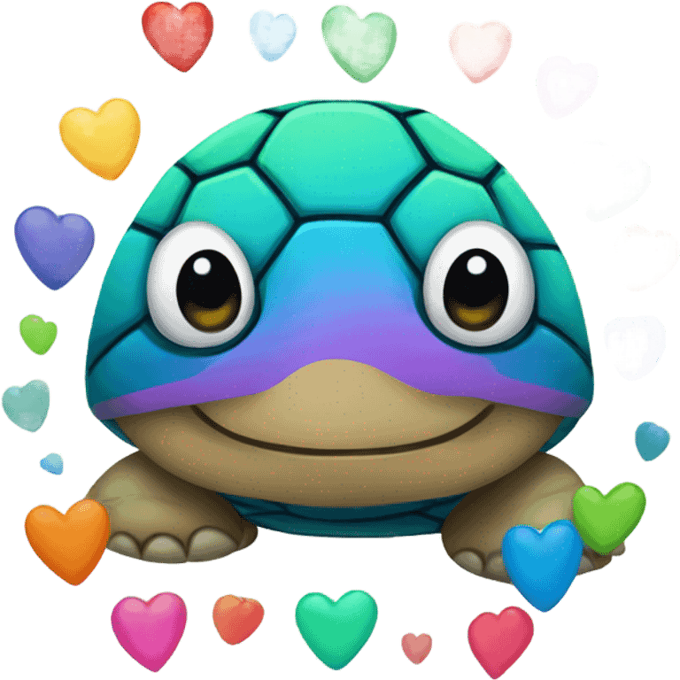 turtle with hearts emoji