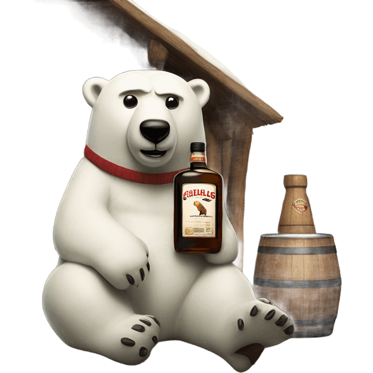 polar bear with sunglasses and Glenrarklas with hut emoji