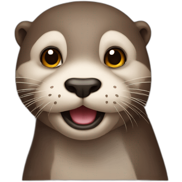 otter wearing a human mustache emoji